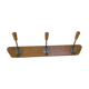 Wooden coat rack wall 3 hooks