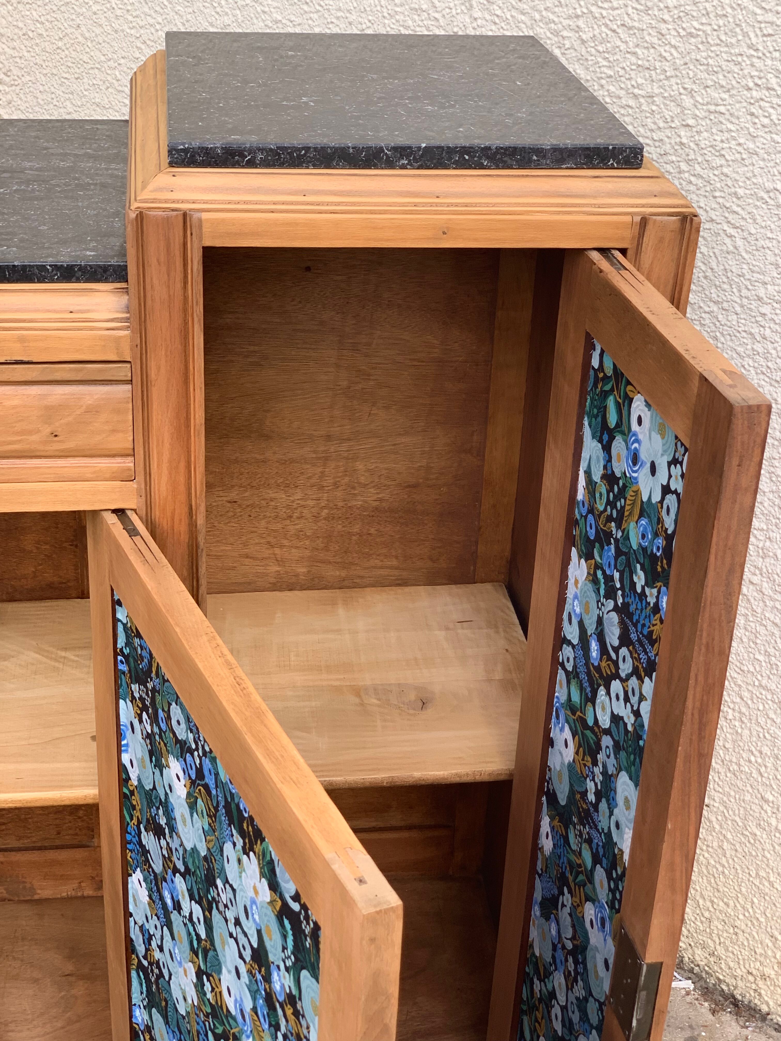 Parisian art deco buffet walnut brut massive 1920