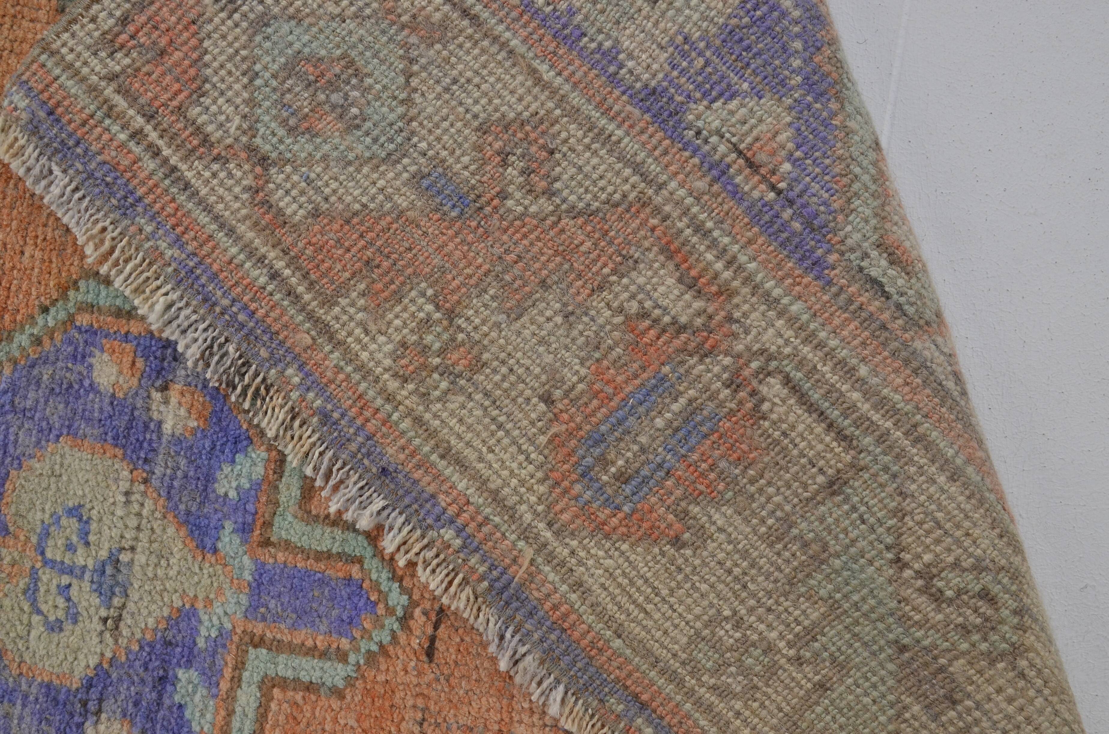 Orange & Blue Floral Rug sku 2411.