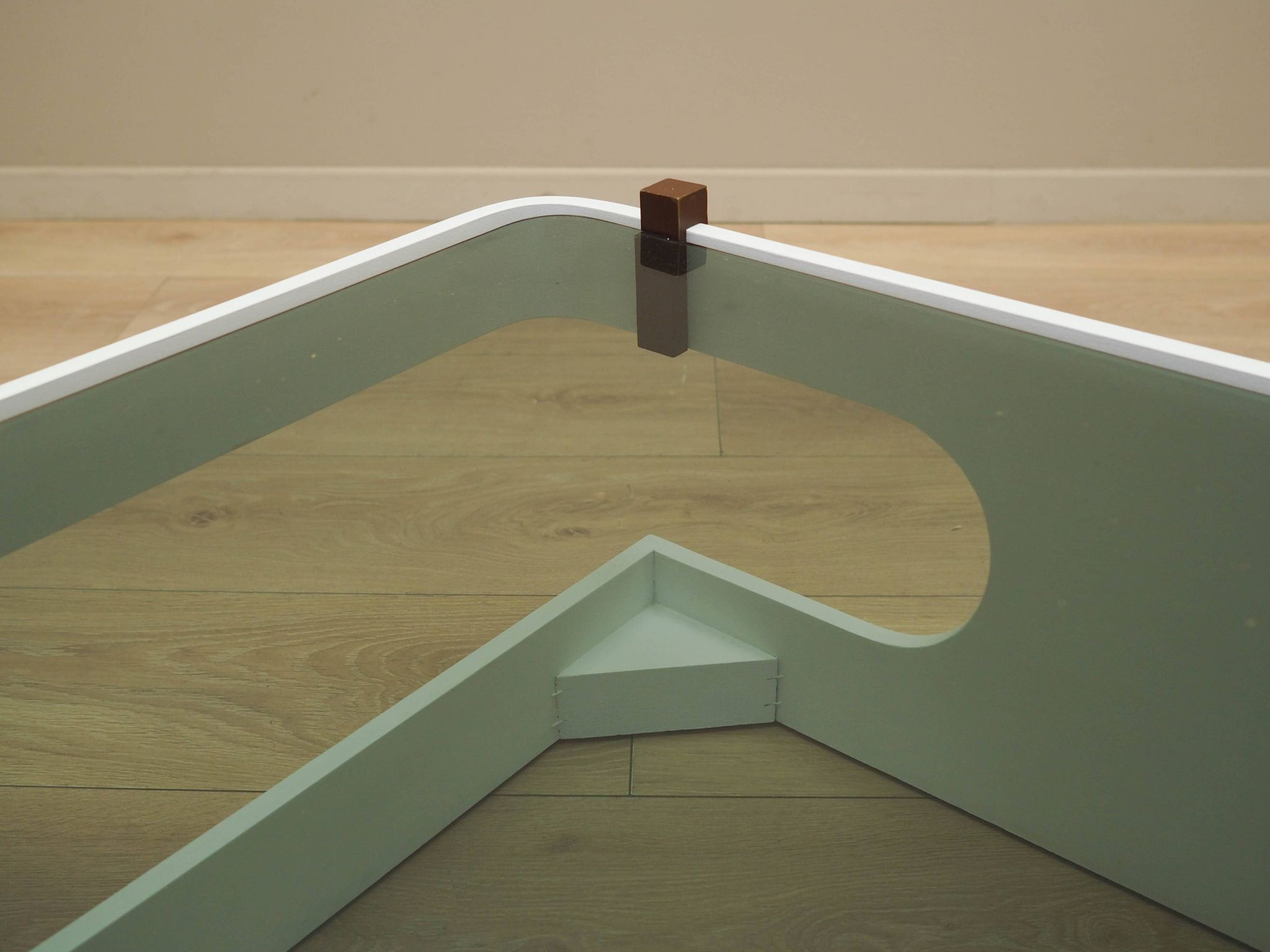 Glass coffee table, Italian design, 1970s, manufactured in Italy