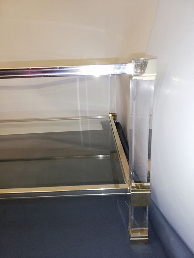 Pierre Vandel coffee table model Altu Glass and altuglas