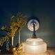 Yellow frosted glass vintage wall lamp shade