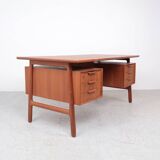 Omann Jun teak desk model 75, 1960s