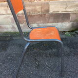 4 industrial school chairs Mullca