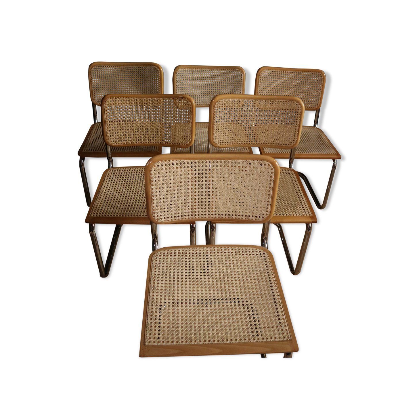 Set of 6 chairs design by Marcel Breuer model B32