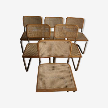 Set of 6 chairs design by Marcel Breuer model B32