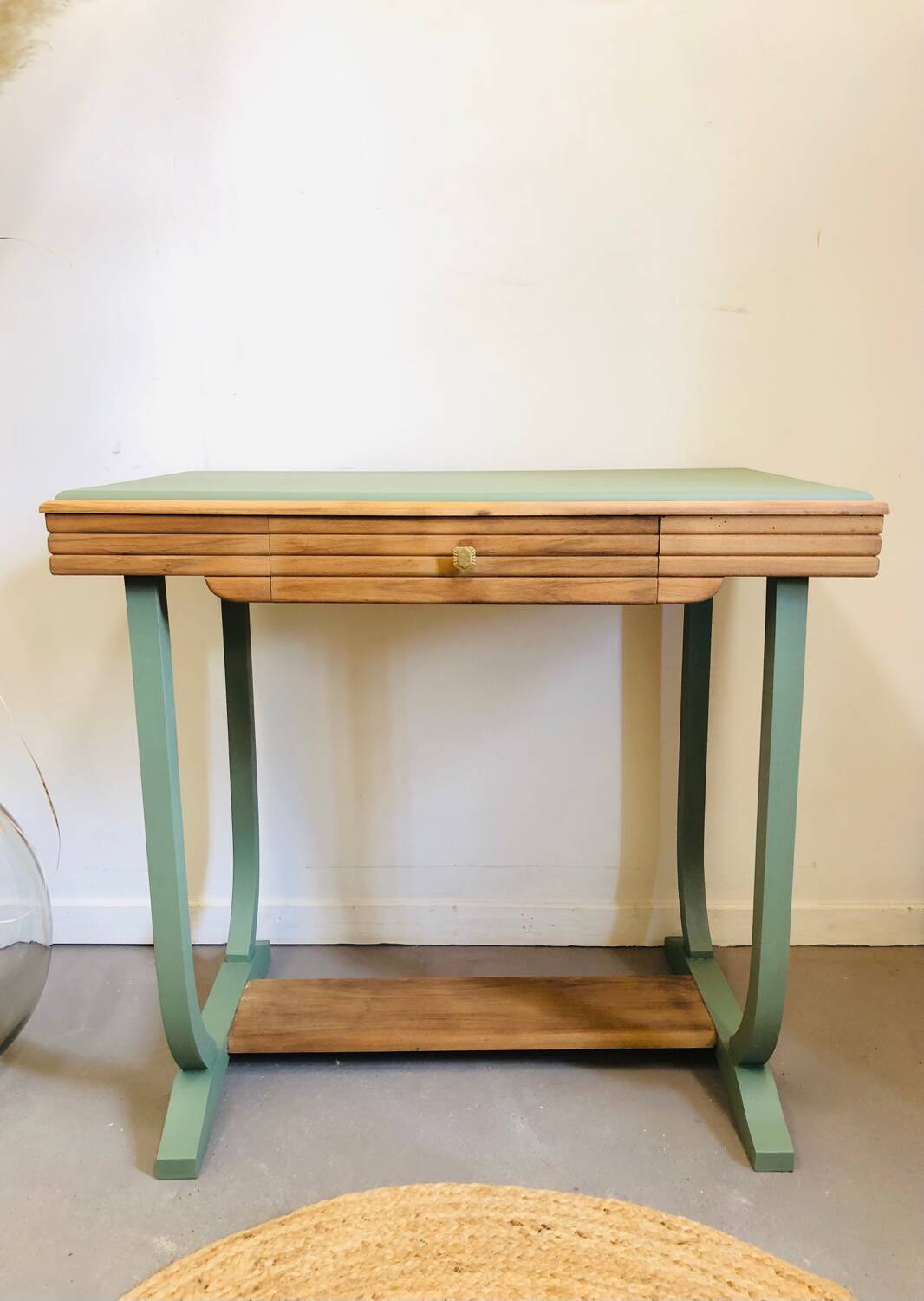 Art Deco walnut console