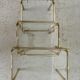Vintage nesting tables in brass and glass from the 70s – set of 3