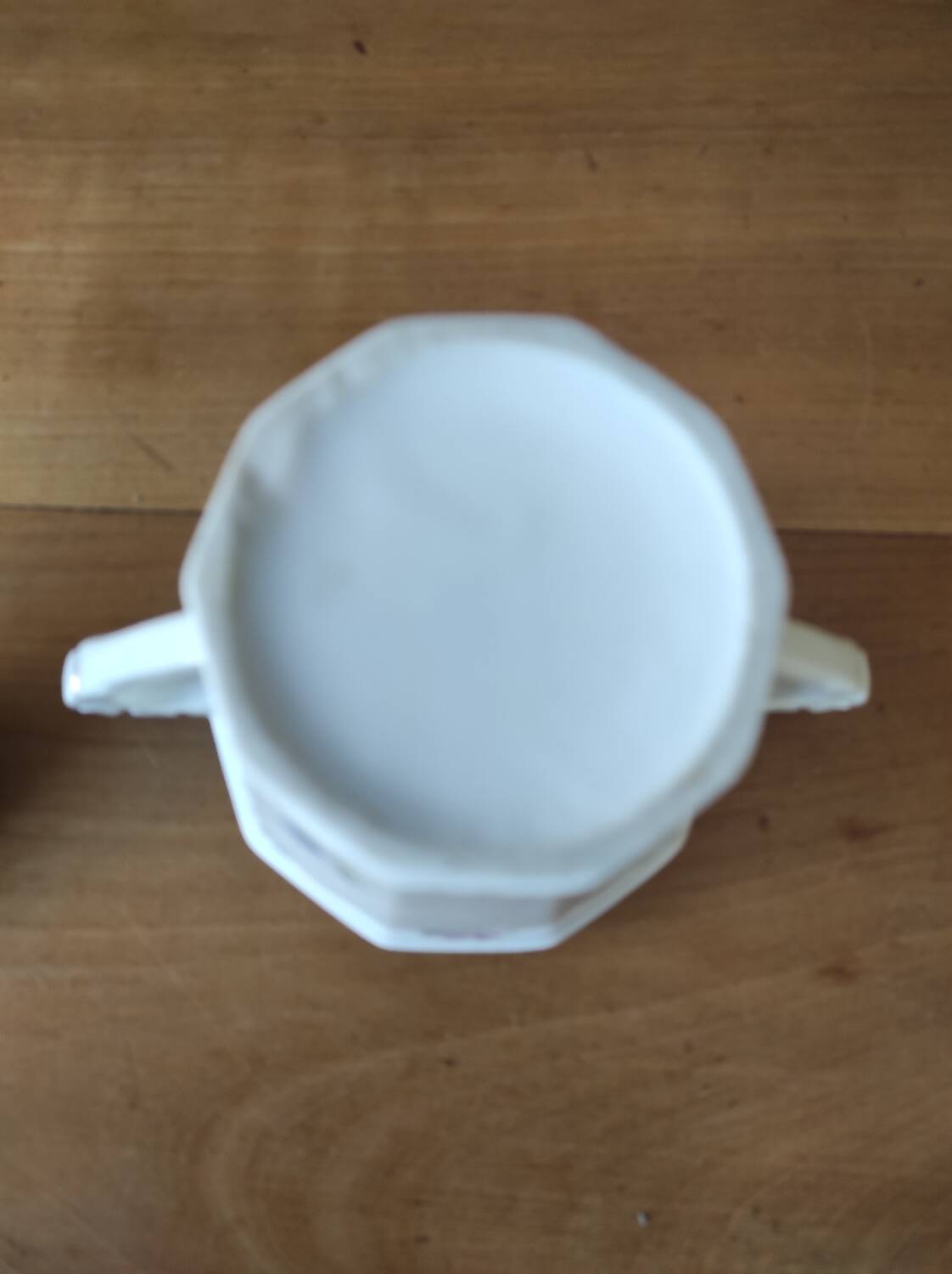 Porcelain sugar bowl with floral decoration