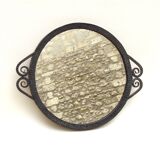 1930 hammered metal mirror