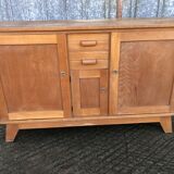 Buffet René Gabriel en hêtre et cp hêtre d’époque reconstruction