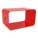 Fluorescent pink plexiglass coffee table, 1980.