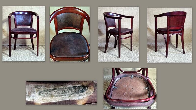 Fauteuil bureau Thonet A 868 style bistrot art déco