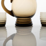 Ensemble carafe et verres fumés