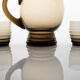 Vintage decanting set in smoked glass