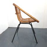 Rattan fifties chair