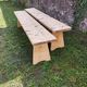 Paire de bancs de ferme bois massif 2 M