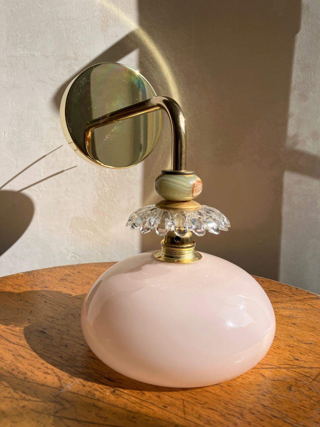 Vintage opaline wall light