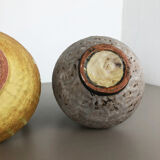 Set of 2 Ceramic Pottery Vase Heinz Siery Carstens Tönnieshof, Germany, 1970s