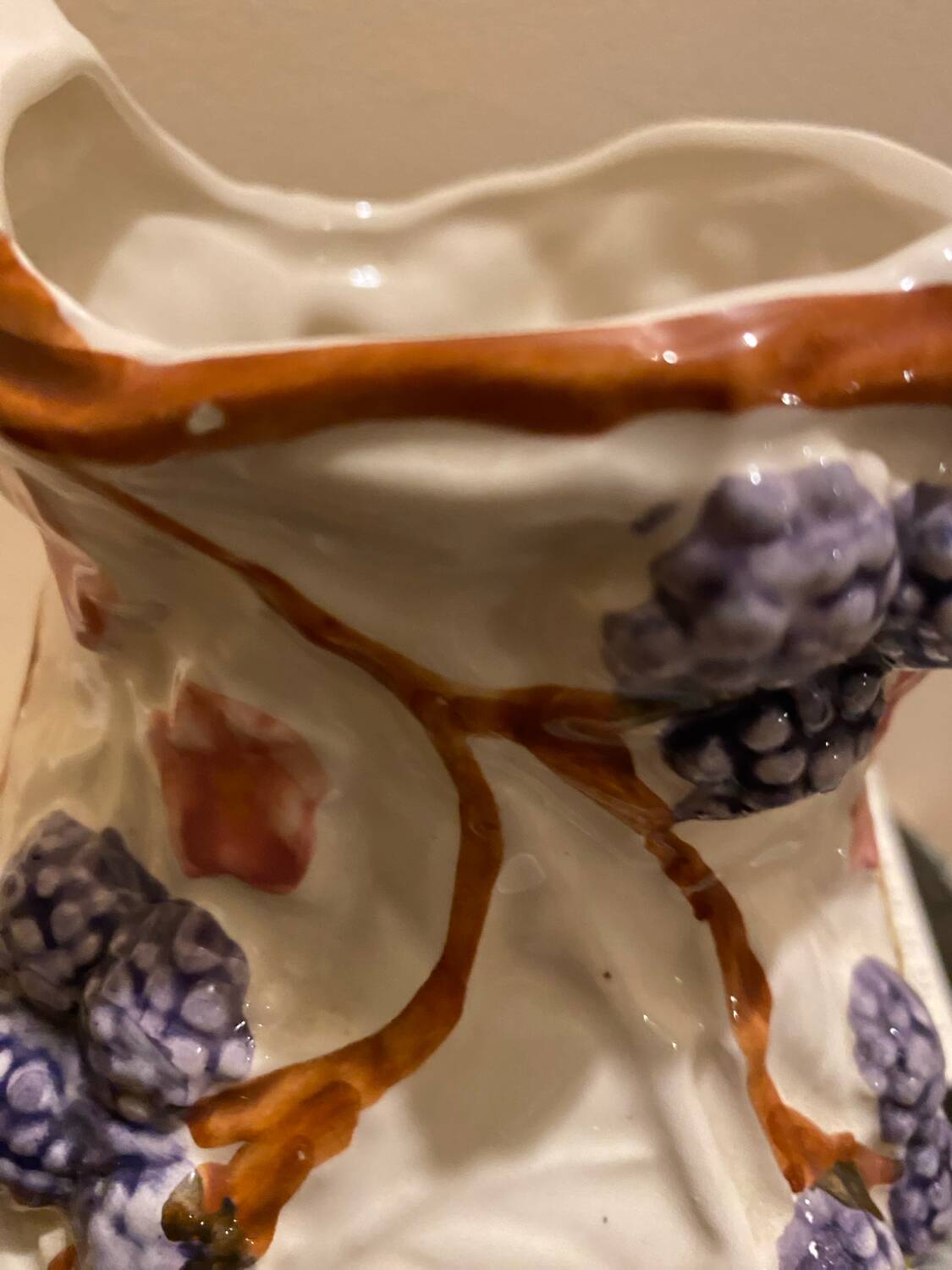 Large vintage earthenware jug