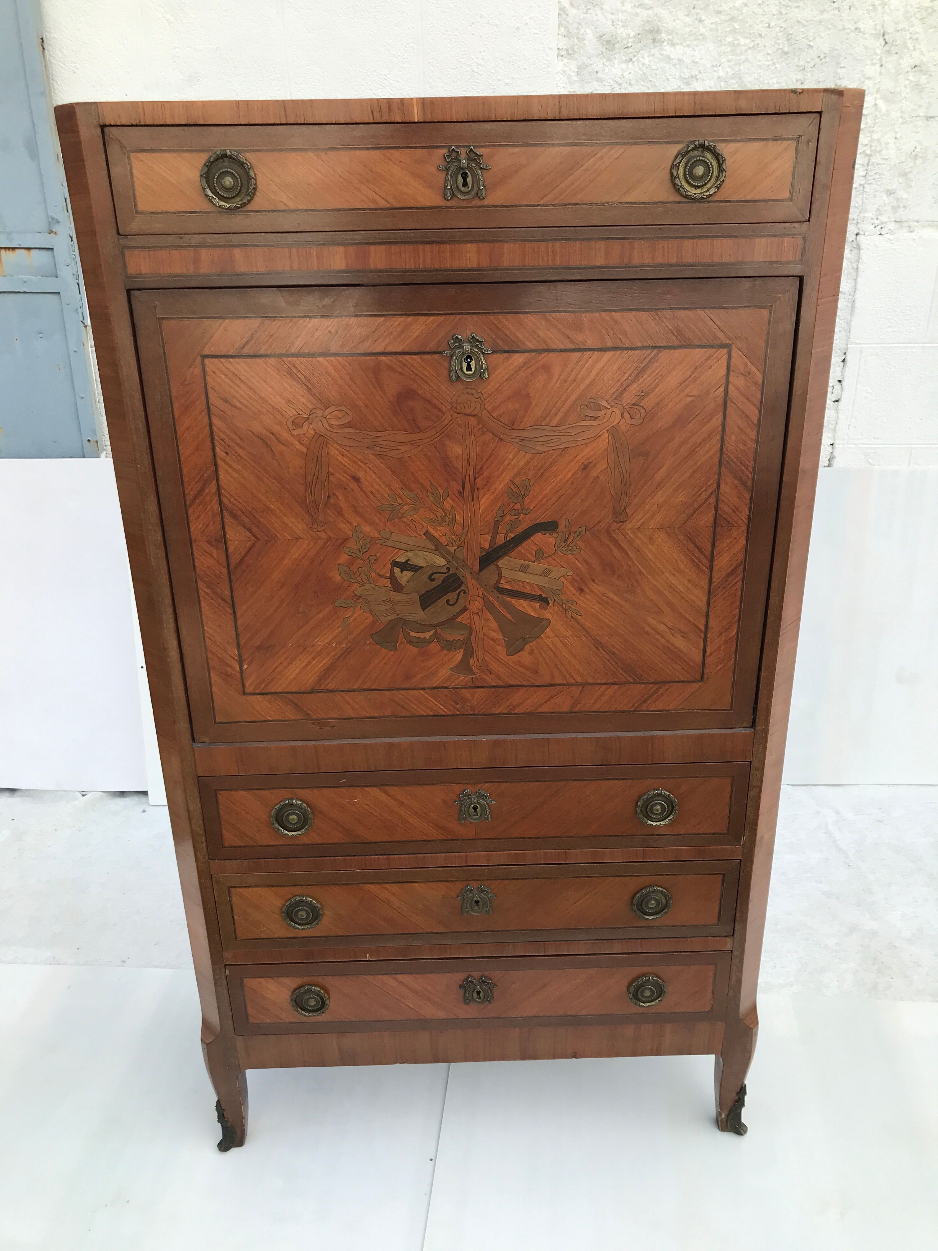 Secretary xviii stamped in louis xvi transition style