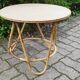 Round rattan coffee table 1970
