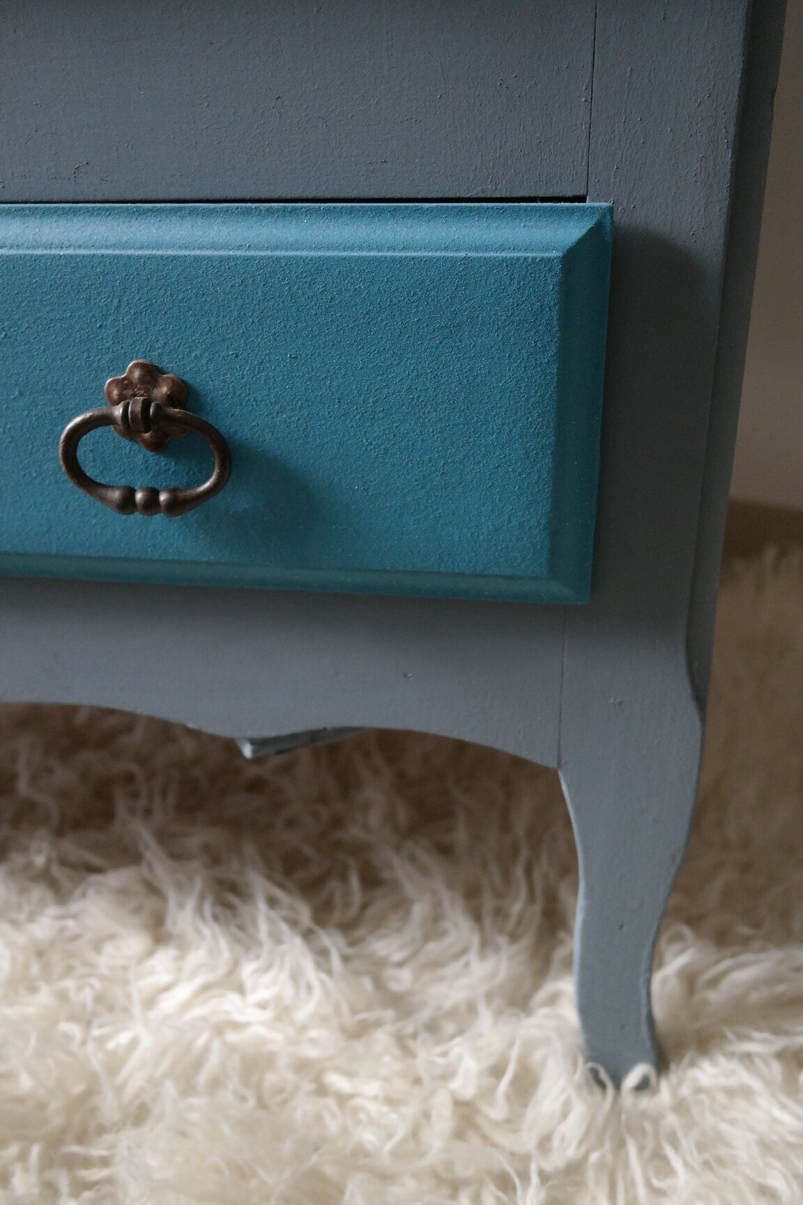 Bureau enfant dos d'âne vintage relooké