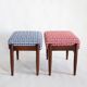 Mid Century GFM stool pair in Dedar Jacquard Tweed, E. Homa, Europe, 1960s