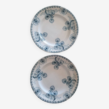 Pair of earthenware plates