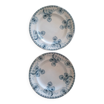 Pair of earthenware plates