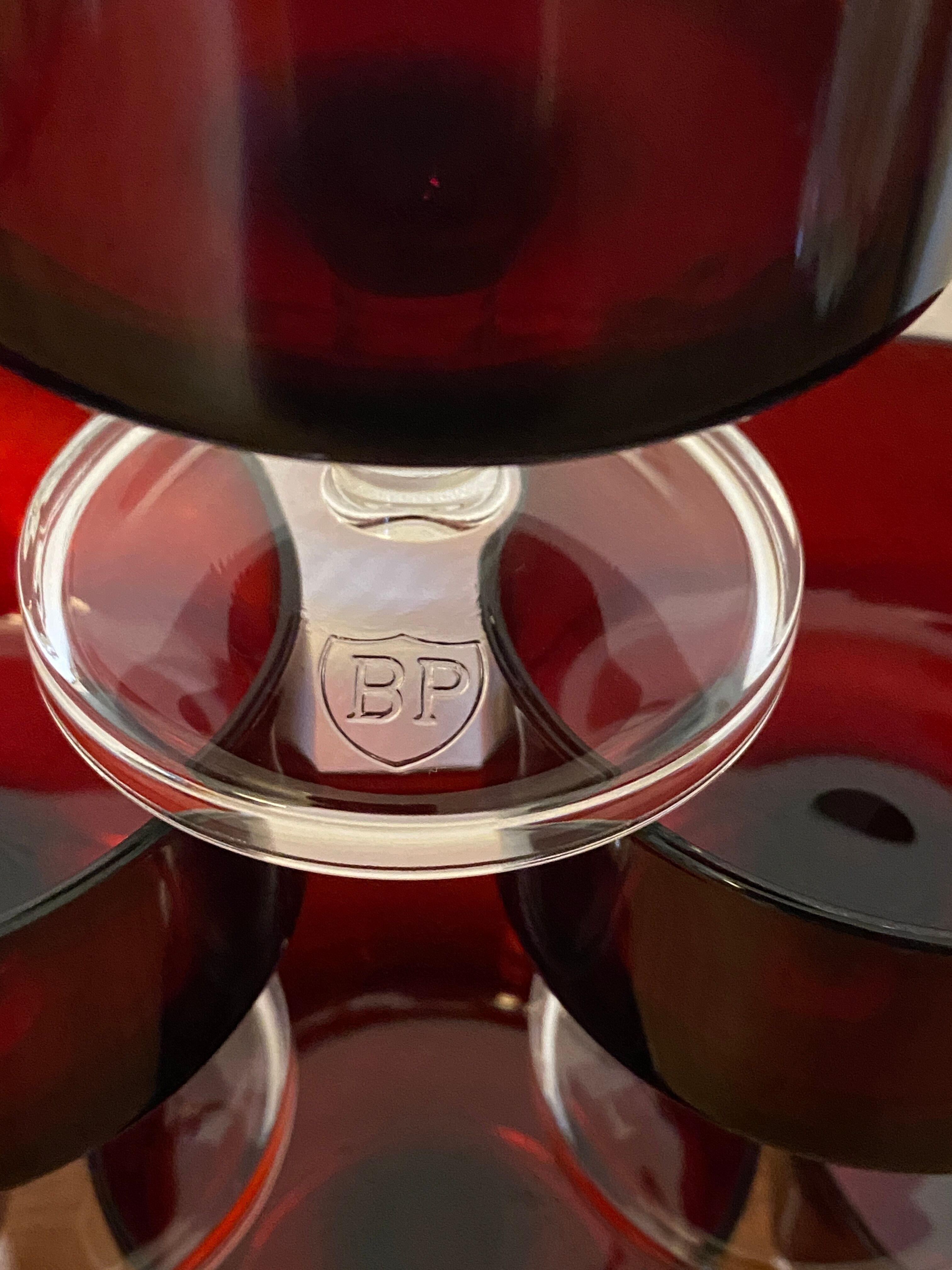 Set of 6 champagne glasses Sweden Ruby