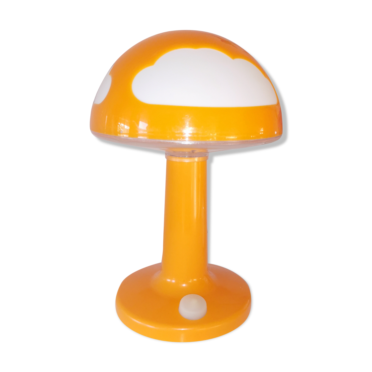 Mushroom lamp, orange cloud Skojig, henrik preutz design for Ikea, 1990