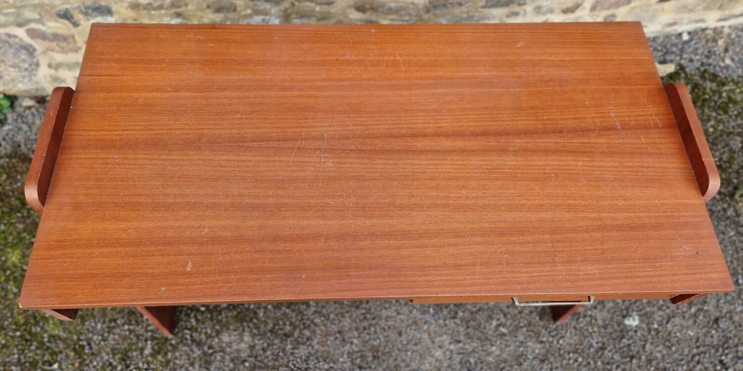 Wood veneer desk, 1970s
