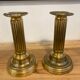 Pair of Louis XVI candlesticks in gilded bronze