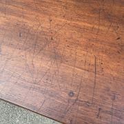 Café table bistro vintage brasserie 1890-1910 cast iron & fir