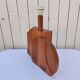 Large wooden lamp, geometric, 1970s design, F. Sénac