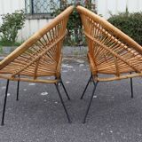 Rattan Lounge Attributed to Janine Abraham Model Soleil