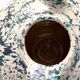 Vintage Brown and Green Lacquered and Handpainted Terracotta Vase, Deruta, Italy