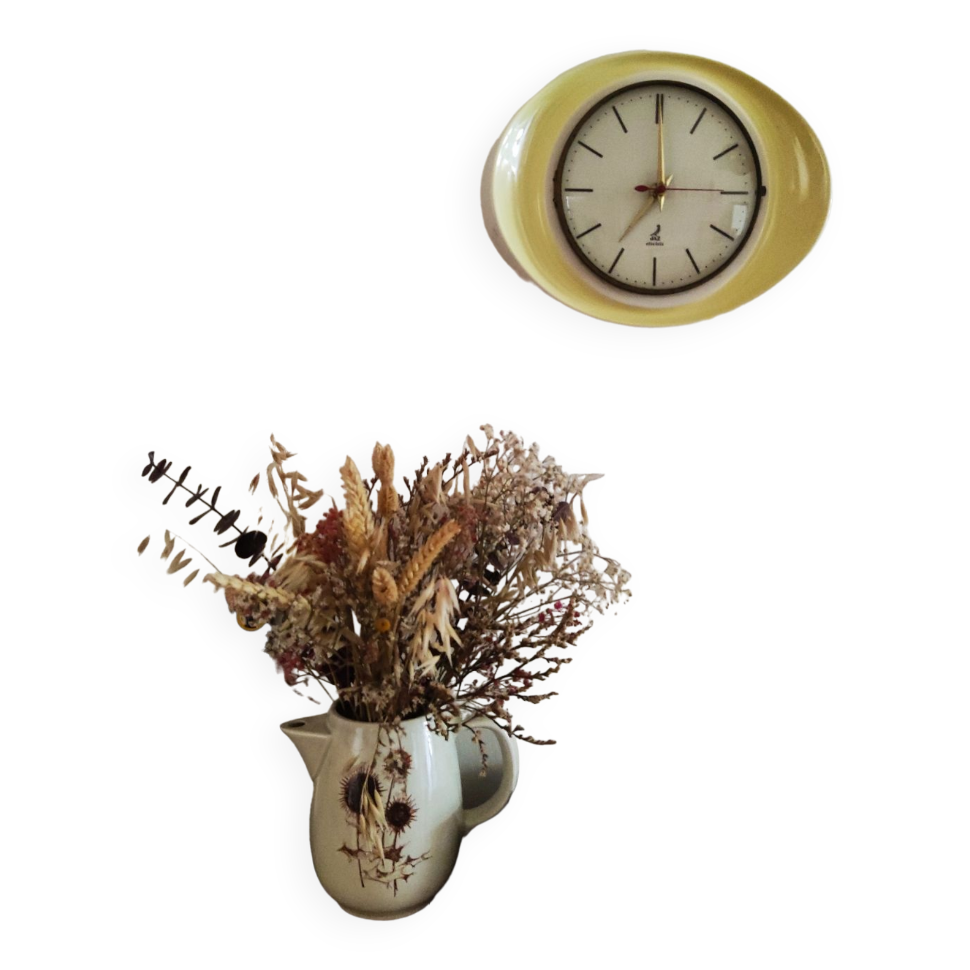 Vintage ceramic clock jaz