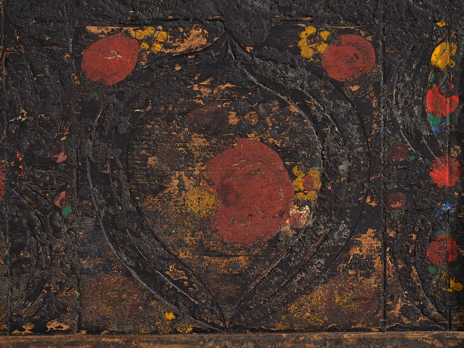 Antique chest with floral decoration (c.1920) #8