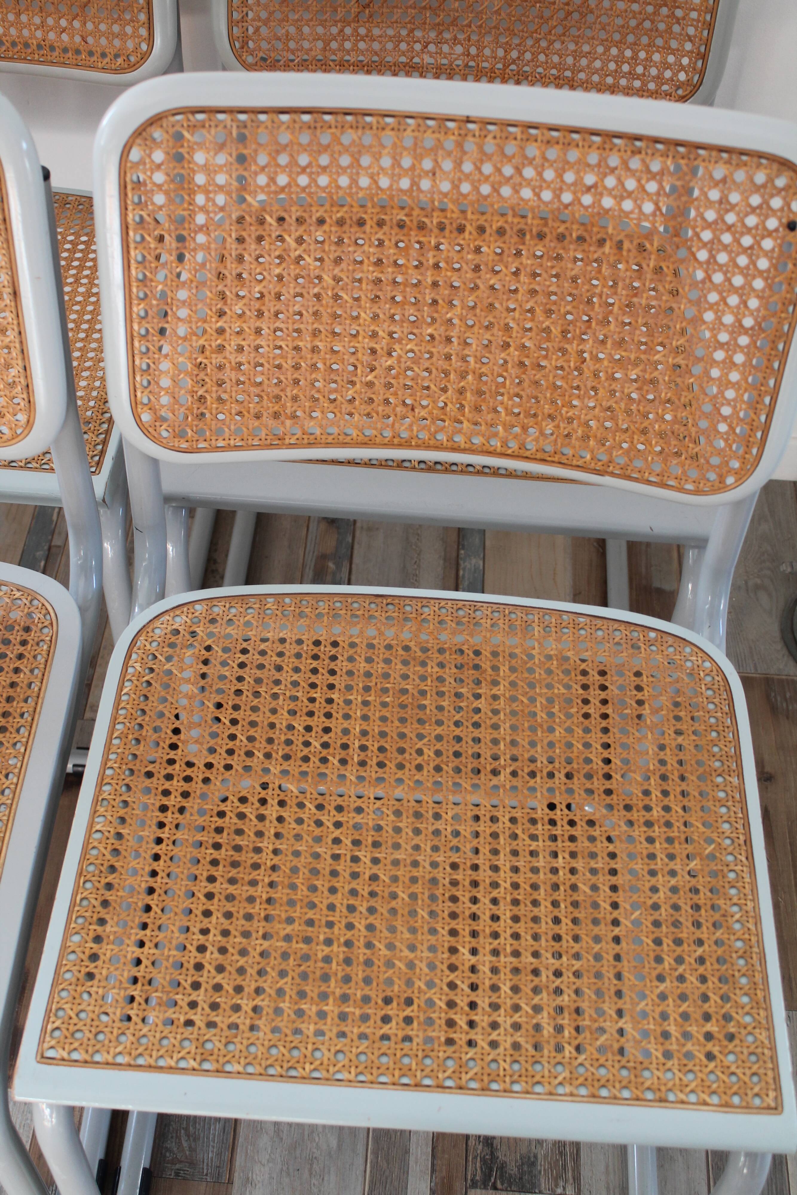 Lot 6 chairs Marcel Breuer Cesca B32
