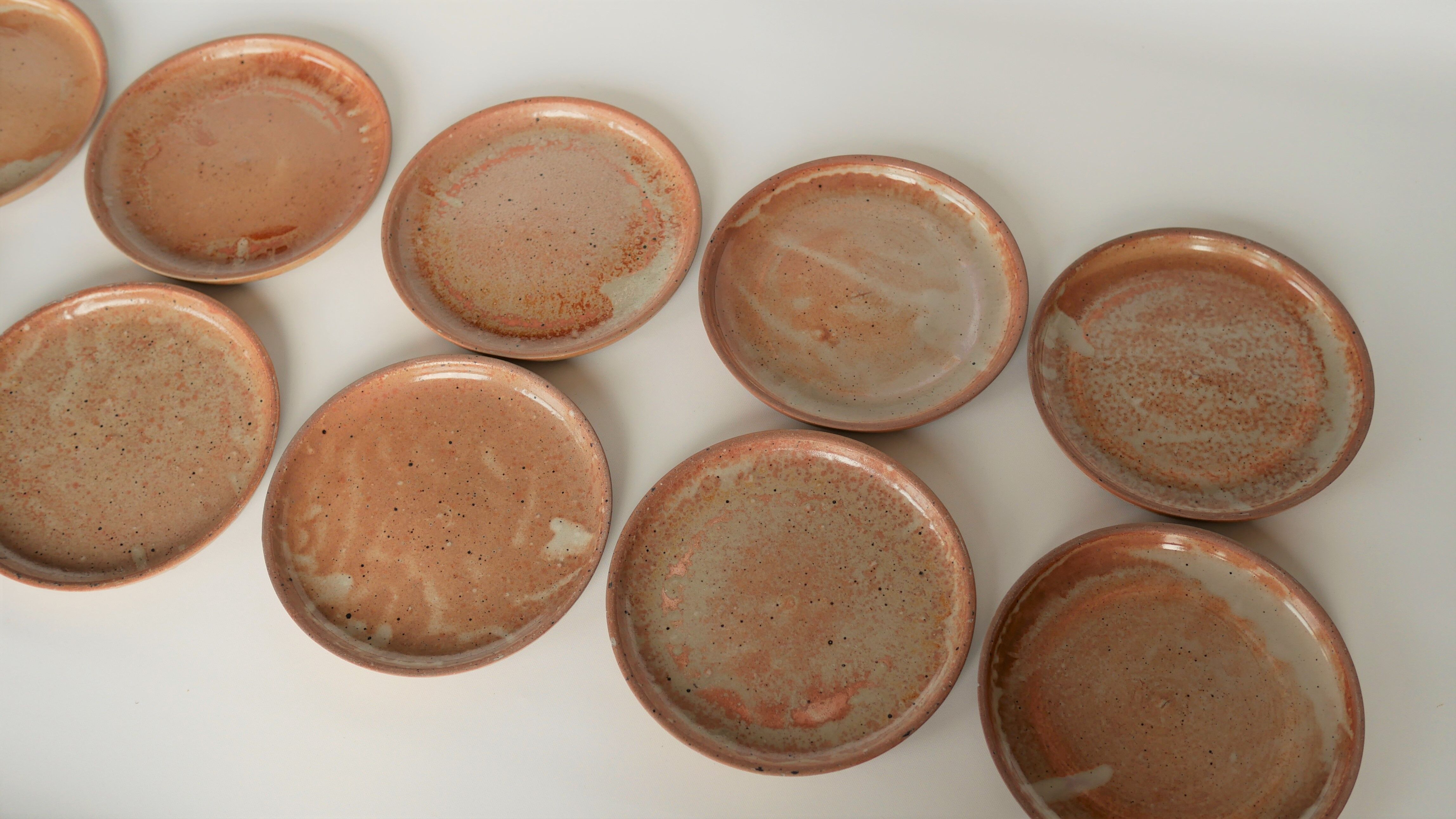 Series of 10 vintage sandstone plates