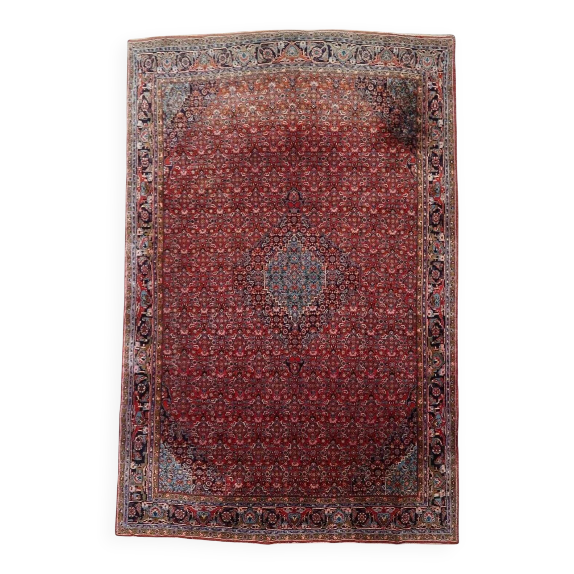 Antique Persian Bidjar handmade rug 7.5' x 10.11' 1920s - 1C1210