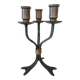 Bougeoir en fer forgé et cuivre
