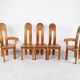 Vintage brutalist dining chairs by De Puydt, 1960s