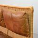 Gerard van de Berg Cognac Patchwork Leather 2-Seat Rockstyle Cane Sofa 70s