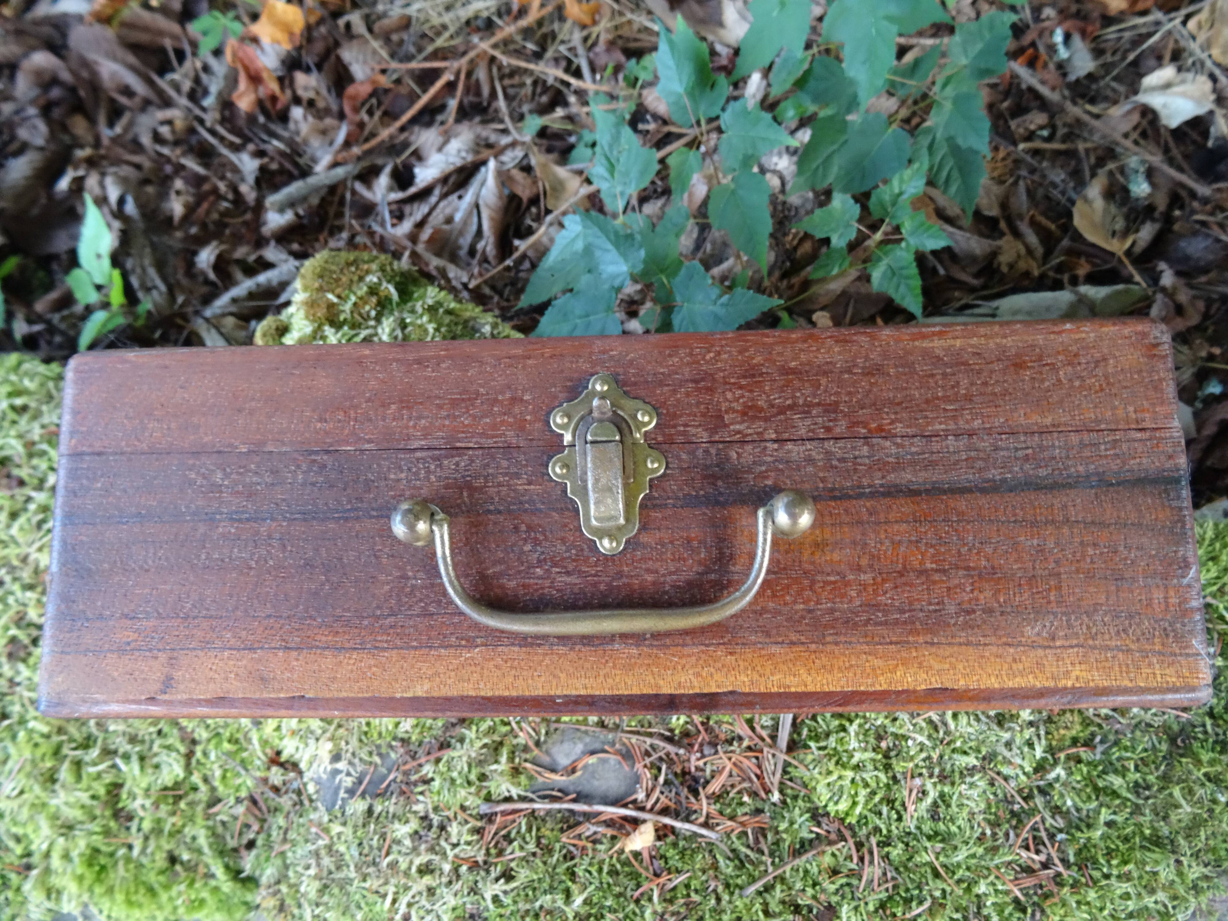 Wooden box with handle