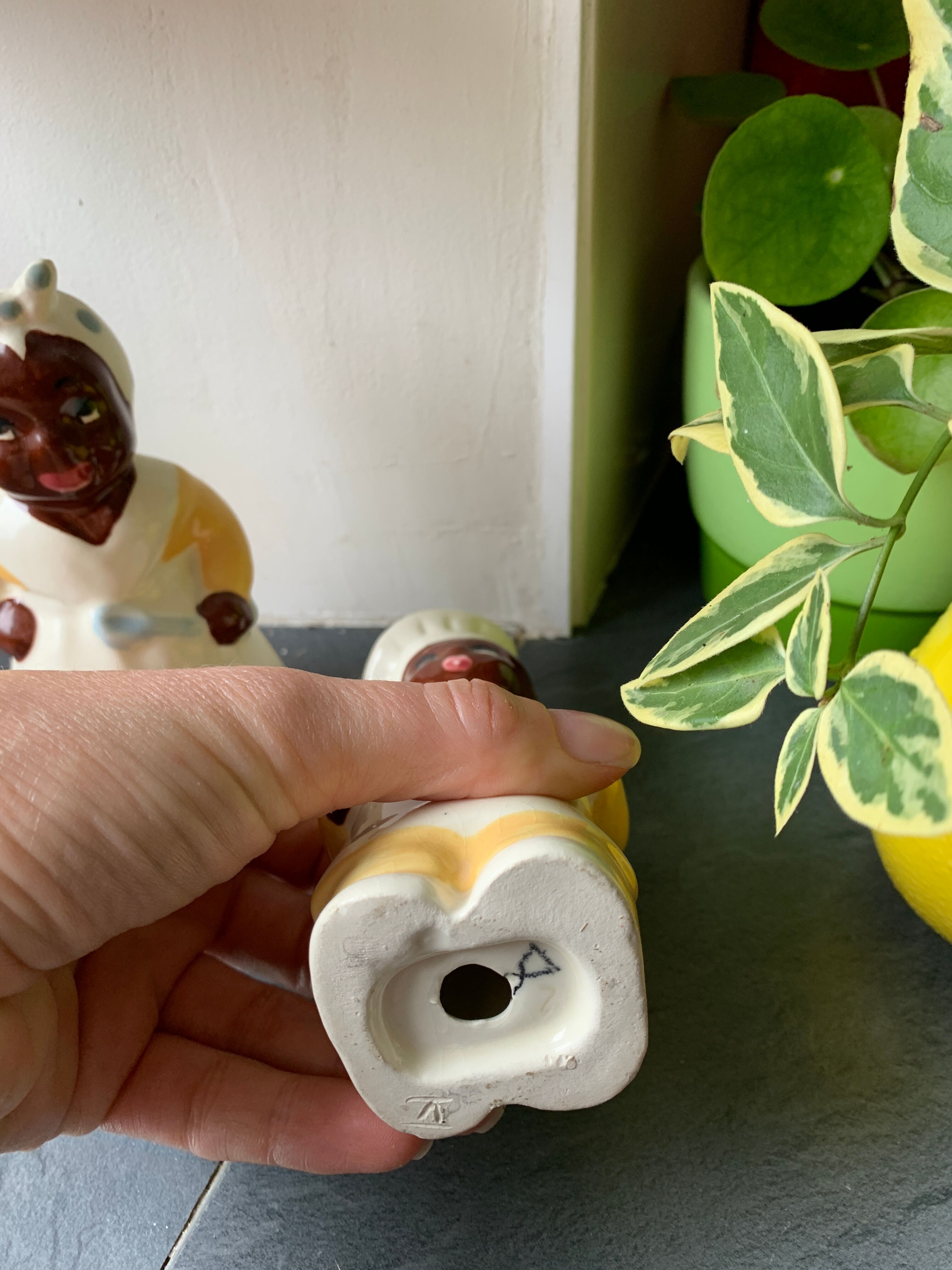 Vintage Pepper Salt Shaker in ceramic