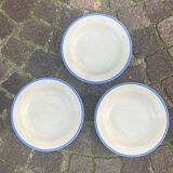 Assiettes en grès moucheté