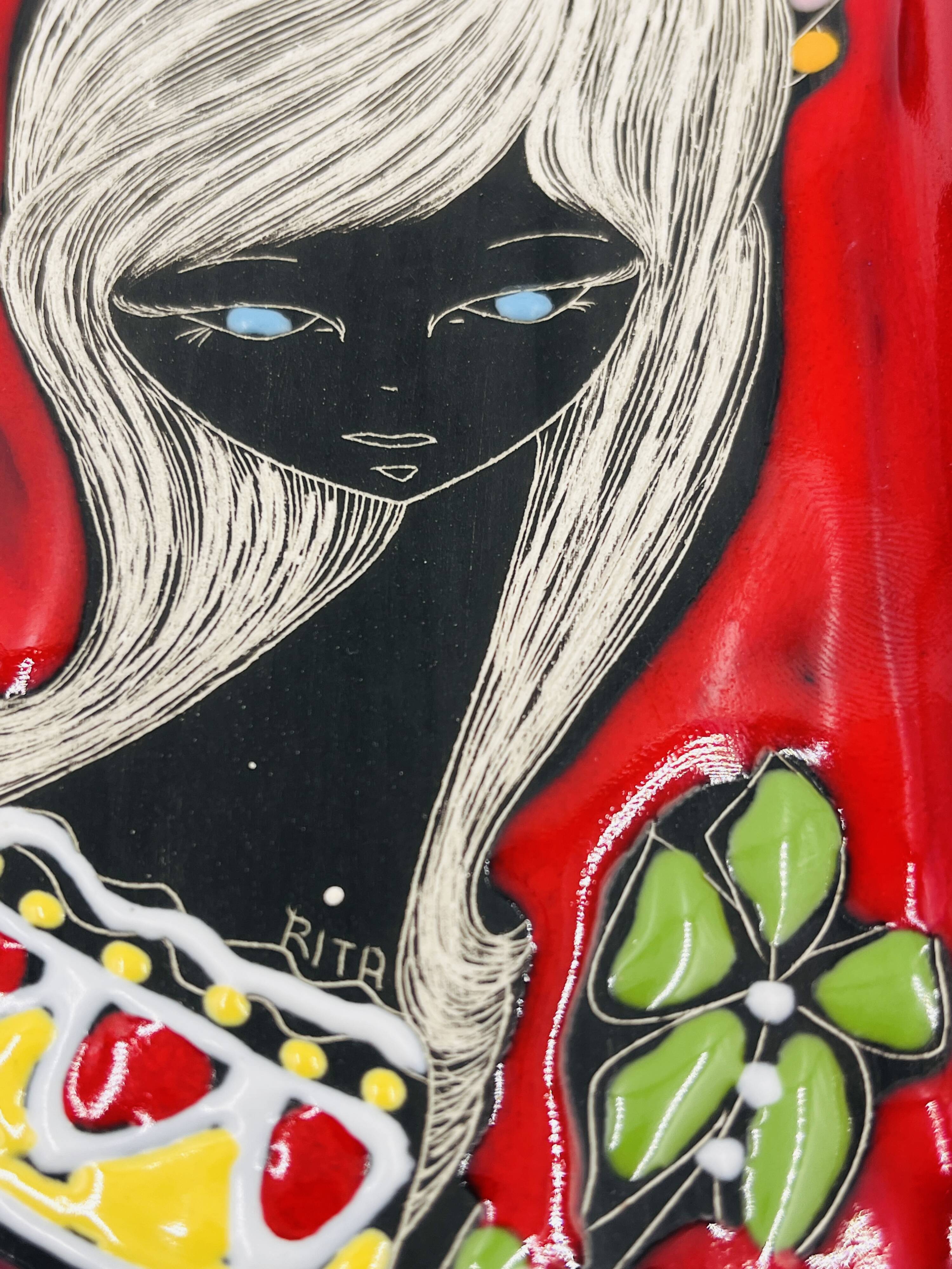 San Marino catchall tray signed Rita